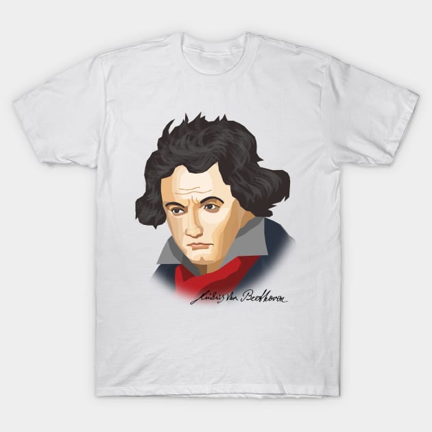 Ludwig van Beethoven with a difference T-Shirt by Bach4you